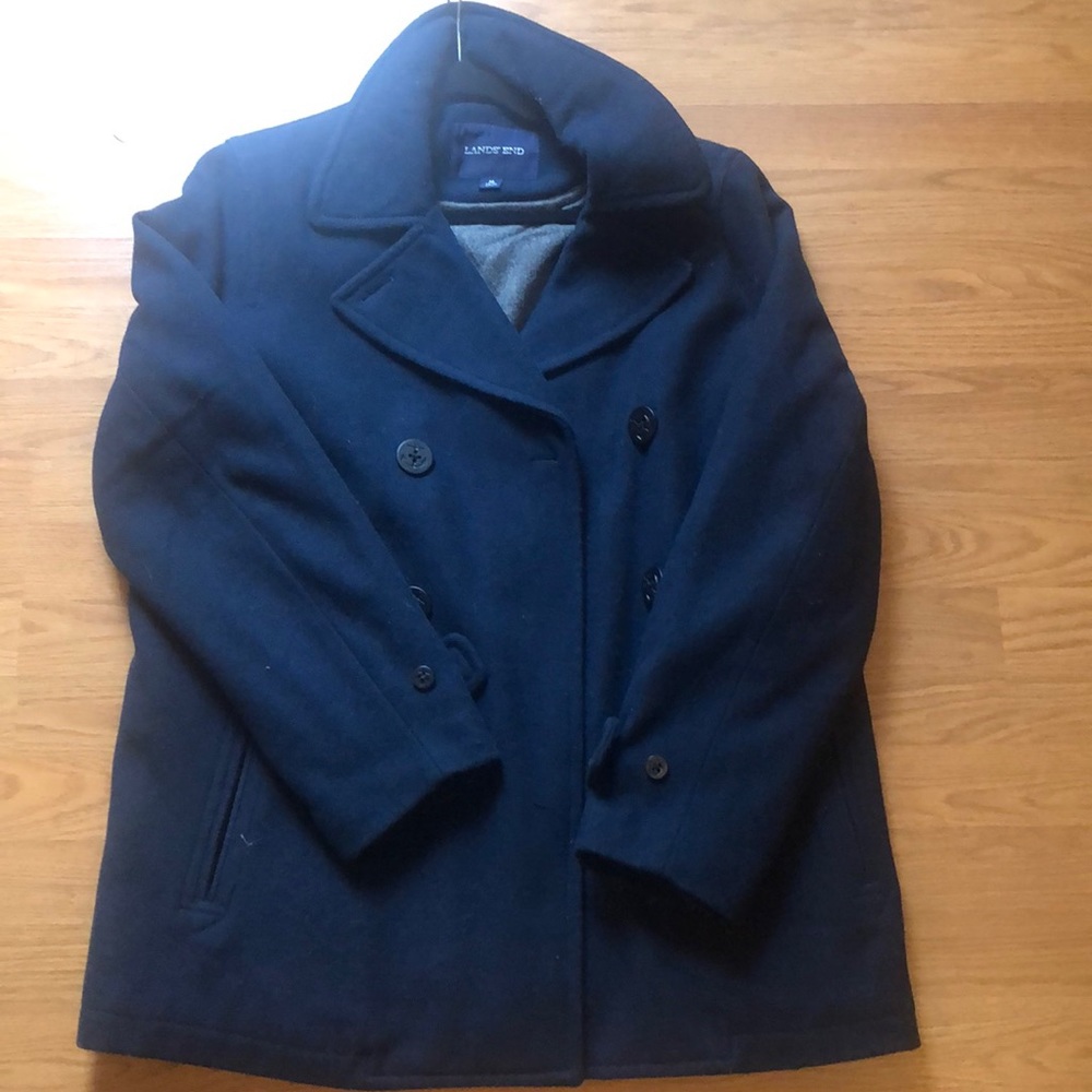 Land’s End Three Button Pea Coat